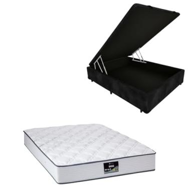 Imagem de Cama Box Baú Blindada com Colchão Doss Molas Ensacadas 30cm (SUEDE PRETO, Casal)