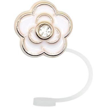 Imagem de Capa de canudo para copo Stanley, botões de pérola de silicone, tampas de canudo à prova de poeira, tampas de palha de silicone para copo Stanley, capas e tampas reutilizáveis para canudos de 8 a 10