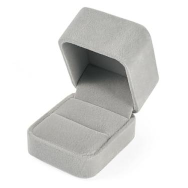 Imagem de Estojo de armazenamento de anel, caixa de anel de veludo, brinco, expositor de joias, caixas de armazenamento organizador para mulheres, noivado, presentes de casamento, joias, rosa