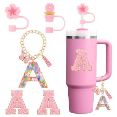 Imagem de Conjunto de acessórios de copo para copo Stanley Cup 850.5 g 1,134.0 g copo com alça, incluindo tampa de palha, pingente de alça, adesivo 5 peças (A -)