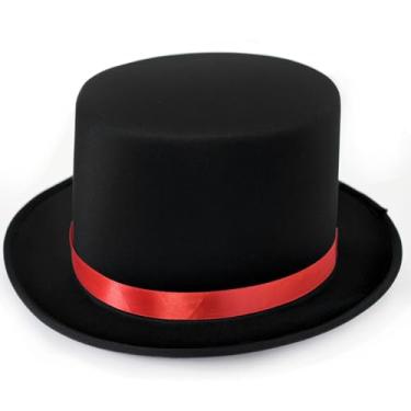 Imagem de Velorique Cartola para homens, mulheres, crianças, adultos, mágico, peregrino, teatral, palhaço, boliche, fantasia de cosplay para Halloween, carnaval, baile de máscaras