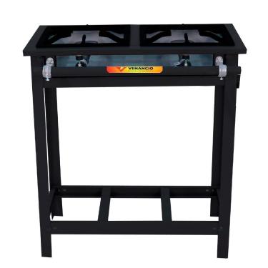 Imagem de Fogão Venâncio A Gás Alta Pressão Vulcano 2 Bocas Com Pé Vap2p