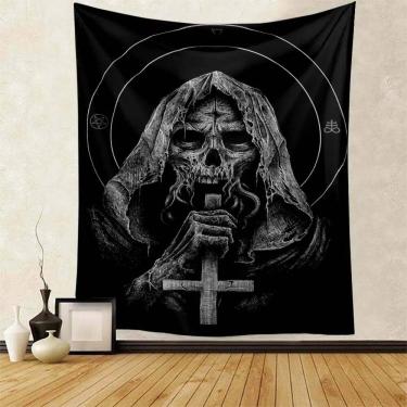 Imagem de Tapeçaria para pendurar na parede Gothic Grim Reaper 150 cm x 130 cm