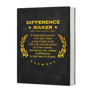 Imagem de KSFFWQIN Diário de definição Difference Maker, presentes de apreciação para chefe líder mentor, colega de trabalho, professor, caderno de presentes para fazer diferenças
