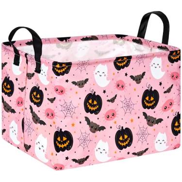 Imagem de Cesto de armazenamento de fantasma de Halloween, caixa de brinquedos vazia, cestas fofas de abóbora para crianças, cesto organizador de cesto de água para casa/dormitório/cozinha/animal de estimação