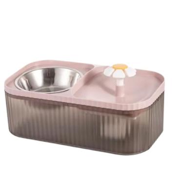 Imagem de Bebedouro para Gatos，Comedouro Elevado para CãEs，Capacidade de 3 Litros，Equipado Com um Sistema de Filtragem de CarvãO Ativado，ForneçA áGua Limpa ao Seu Animal de EstimaçãO(ROSA)