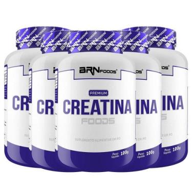 Imagem de Kit 5X Creatina 100G+ 5X Bcaa 100G Tangerina - Brn Foods