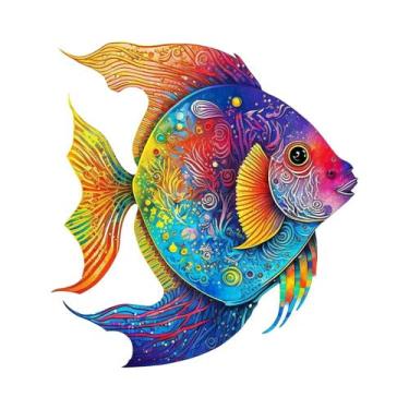 Imagem de Quebra-Cabeças De Madeira 3D Em Forma De Peixe, Pássaro E Animais Para