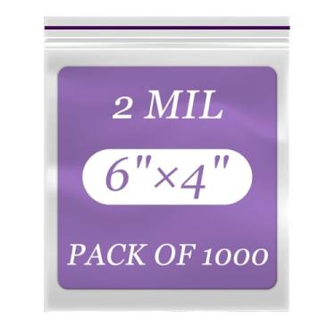 Imagem de Sacos transparentes com zíper de 15 x 10 cm, pacote de 1000 sacos plásticos resseláveis, duráveis, ideais para armazenamento de alimentos, freezer, lanches, despensa, joias, turismo, embalagem