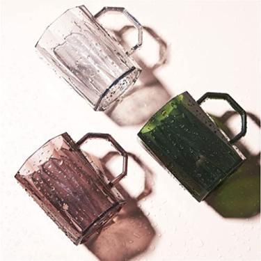 Imagem de YYBOES Pacote com 3 copos para enxaguante bucal líquido vermelho copo de escovação de dentes de casal pequeno copo japonês fresco