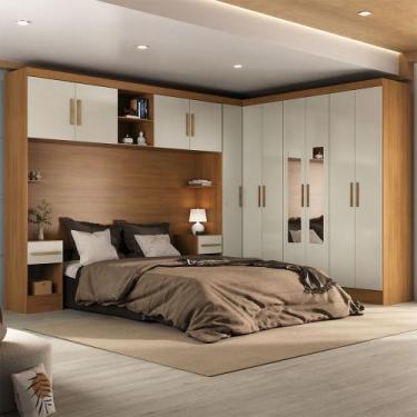 Imagem de Guarda-Roupa Modulado Soberano 11 Portas 5 Gavetas com Espelho Cinamom