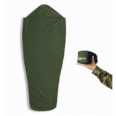 Imagem de Litume Capa para saco de dormir, saco bivy, impermeável, estilo múmia, minimalista, floresta externa, abrigo, compacto, leve, portátil, acampamento - Verde Militar