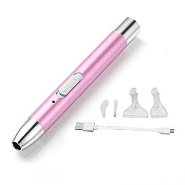 Imagem de Nova Caneta DIY de Carregamento USB com Luz 360 LED Pó Brilhante Ponta Broca Premium Liga Multiuso para Pintura Artesanato Costura Arte Unhas Manual