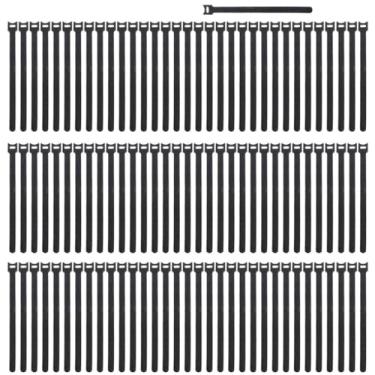 Imagem de 100 PCS Cabos Fixadores Reutilizáveis Cintas de Fixação Nylon para Computador Microfone Alto-Falante Guitarra TV Organização Casa e Escritório Ambientalmente Amigáveis