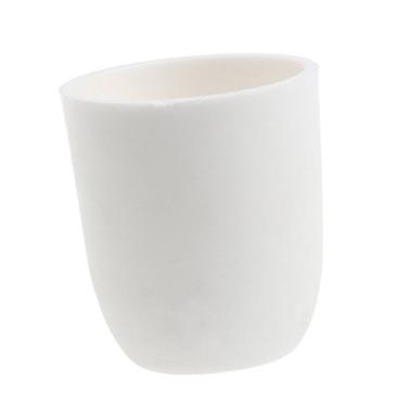 Imagem de F Fityle Cerâmica cilíndrica de corindo cadinho de alumínio para experiências de laboratório – Branca, 50 ml