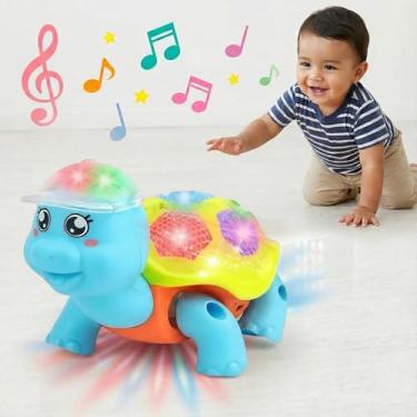 Imagem de Tartaruga Brinquedo Infantil Musical com Luzes e Som Brinquedo Dançante e Interativo para Bebês e Crianças Estimula Coordenação e Desenvolvimento Sensorial Kizumba