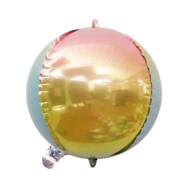 Imagem de Balões 4D Rosa Dourado 10 Polegadas 10 Peças Metálicos Para Decoração 