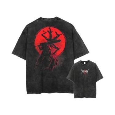 Imagem de Camisetas Unissex Oversized De Alta Qualidade Em Algodão Com Estampa B