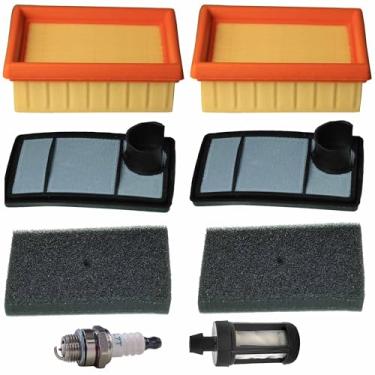 Imagem de Pacote com 2 kits de filtro de ar para Stihl TS400 TS 400 serra de corte de concreto soprador de motosserra substitui 4223-141-0300 4223-140-1800 4223-141-0600