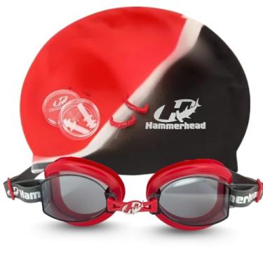 Imagem de kit de natação F. Scherer Adulto Unissex Masculino Feminino Mar Piscina Praia Premium (Vermelho-Fume)