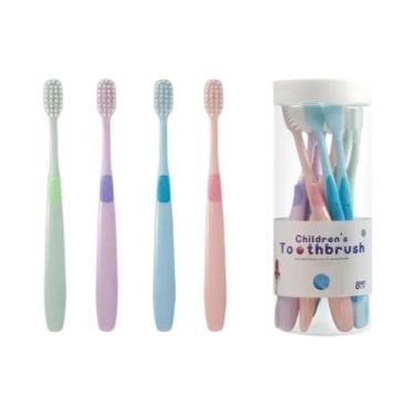 Imagem de Escovas De Dente Infantis Com Cerdas Macias, Pacote Com 8, Cabo Antide