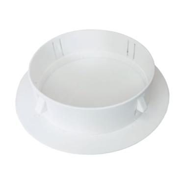 Imagem de Generic Placa de cobertura para orifícios no teto, vedação compacta e redonda branca para orifícios de ar condicionado, acabamento para orifício de luminária, 156 a 190 Furos