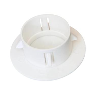 Imagem de Generic Placa de cobertura para orifício no teto, painel decorativo branco, acessório versátil, acabamento para orifício de luz embutida em aberturas de teto, 60 a 69 Buracos