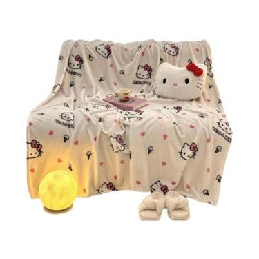 Imagem de Cobertor De Plush De Seda De Leite Dupla Face Com Estampa De Gato Kt, 