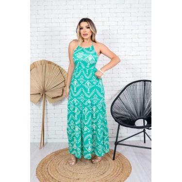 Imagem de Vestido Longo Saia 3 Marias Babado Cruzado Nas Costas - Luh May, P