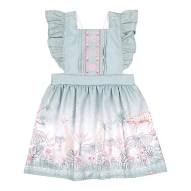 Imagem de Vestido Bebê Menina Luxo Bordado Festa Paraiso Verão 15495-Feminino