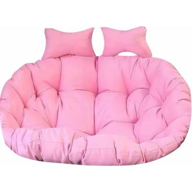 Imagem de Almofada de substituição impermeável para cadeira suspensa dupla em formato de ovo, 150 x 110 cm (59 x 43 polegadas), almofada para rede de 2 lugares (150 x 110 cm/59 x 43 polegadas)