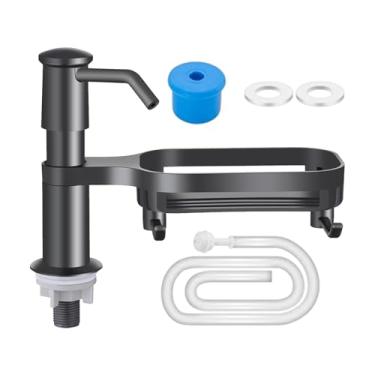 Imagem de Dispensador de sabão para pia de cozinha - Suporte de esponja de bancada tubo de extensão de 99 cm - Dispensador de saboneteira, suporte de esponja, tubo de extensão de 99 cm para lavar à mão, lavar