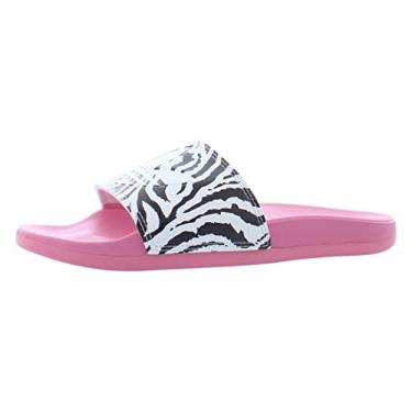 Imagem de adidas Sandália feminina Adilette Comfort Slide, Tom rosa/branco/preto zebra, 9