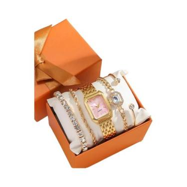 Imagem de Relógio De Pulso Feminino Com Mostrador Quadrado Pequeno, Pulseira De 