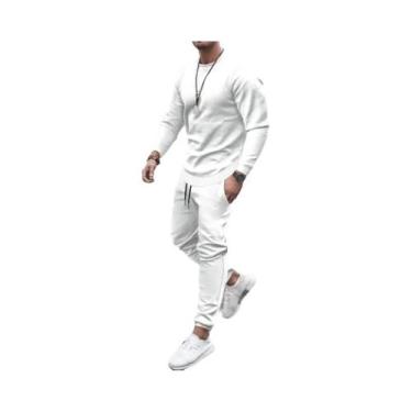 Imagem de Conjunto De Agasalho Masculino Quente 2025 Duas Peças Moletom E Calça 