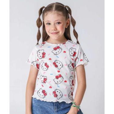 Imagem de Blusa Infantil Canelada Hello Kitty Tam 4 a 10 Rosa-99025 - Sanrio, 6,