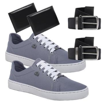 Imagem de Kit de 2 Tênis Casual Masculino Urban Street Confort Dia a Dia + 2 Cin