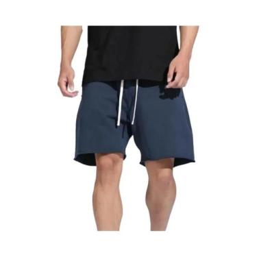 Imagem de Bermuda De Algodão Masculina Para Verão Com Bolso Com Zíper, Solta, Pa