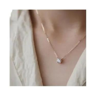 Imagem de Colar Feminino De Prata Esterlina 925 Com Pingente De Cristal E Corren