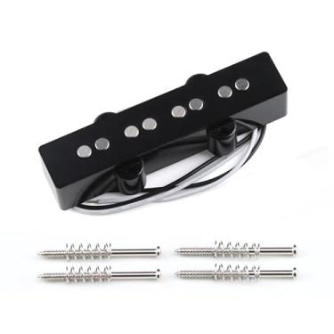 Imagem de FLEOR Captador de contrabaixo Alnico 5 Open Style J para baixo elétrico de 4 cordas