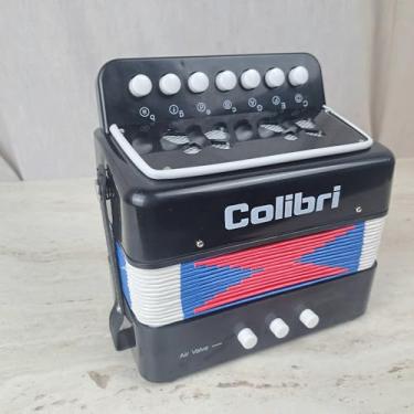 Imagem de Brinquedo Mini Acordeão Sanfona Gaita Colibri Infantil PRETO