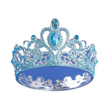 Imagem de Tiara De Casamento Barroca Redonda Para Noivas Rainha E Rei, Diadema R