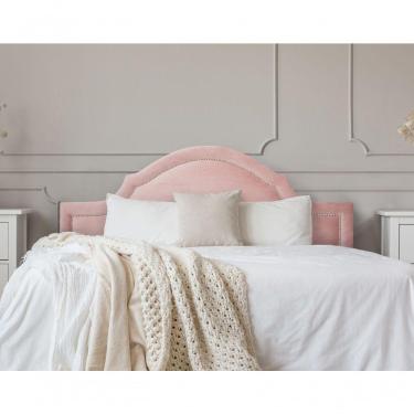 Imagem de Cabeceira Casal Provençal Luxo 140X60 Rosê Tachas Prata