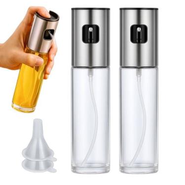 Imagem de Kit 2 Frasco Spray Pulverizador Borrifador Para Azeite e Vinagre 100ml