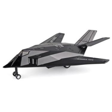 Imagem de Toy Fighter Jet Die-Cast F117 com som, luz e fricção - Taiyuanketanmao