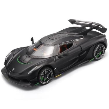 Imagem de Modelo de carro fundido sob pressão Koenigsegg 1:24 com som e luz pret