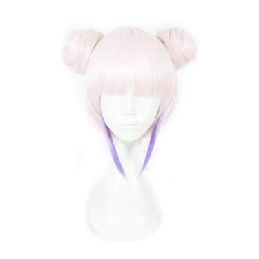 Imagem de Peruca de cosplay Kobayashi's Dragon Maid KannaKamui rosa claro 35cm -