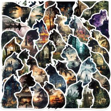 Imagem de Adesivos Vintage Cat Aesthetic Animal Decalques de vinil x50 - yiweisa