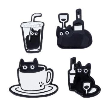 Imagem de Conjunto de broches, lindo acessório de blusa de desenho animado de ga