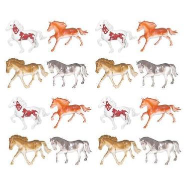 Imagem de 12 peças de simulação de figuras de cavalos, modelo realista - Gloome 